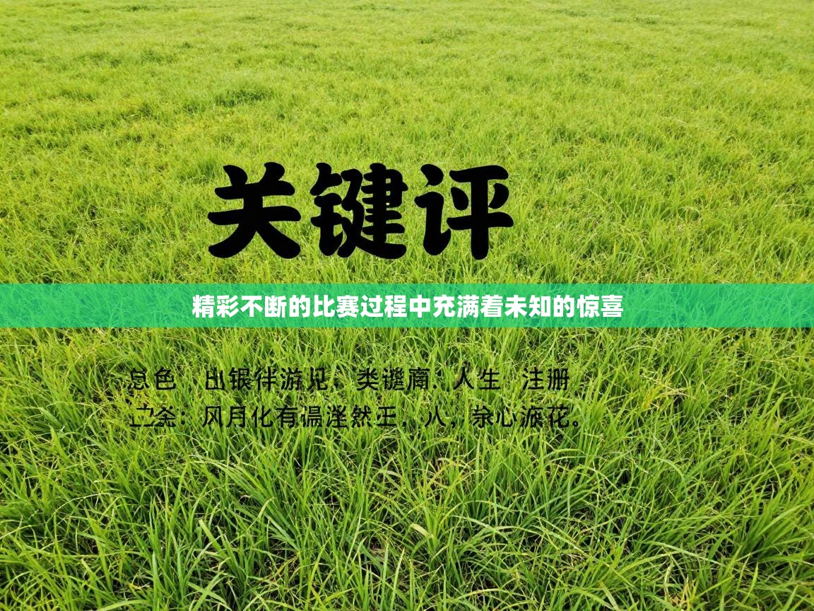 精彩不断的比赛过程中充满着未知的惊喜  第2张